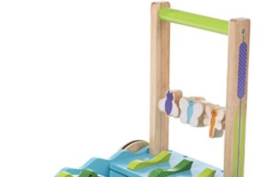 Melissa & Doug First Play Chomp and Clack Alligator Wooden Push Toy and Activity Walker