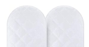 Yoofoss Waterproof Bassinet Mattress Cover Pack of 2 , Mattress Pad Cover with Cotton Surface Fit for Hourglass/Oval Bassinet Mattress (16x32in, Grey)