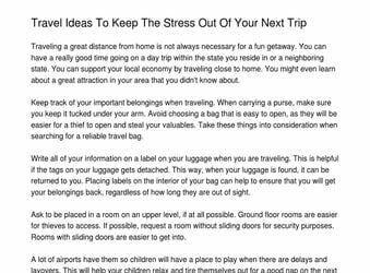 Travel Ideas To Keep The Stress Out Of Your Next Trip (2 )